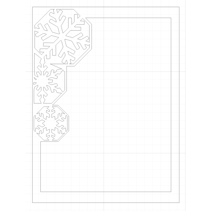 Fichier pour réaliser son passe-partout avec flocons
