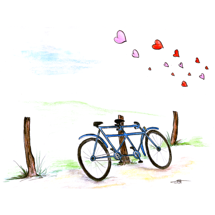 Dessin sur commande pour un faire-part de mariage